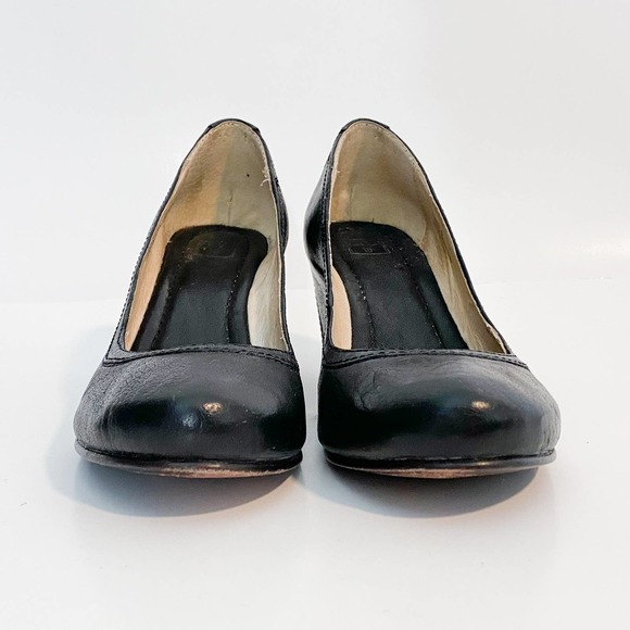 Frye Black Leather Wedges - Picture 6 of 12